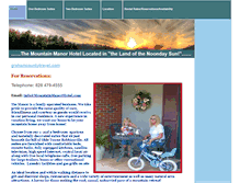 Tablet Screenshot of mountainmanorhotel.com
